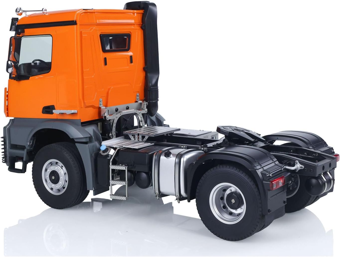 US in Stock, Kabolite 1/14 4X4 RTR Car RC Tractor Truck 3Axles Electric Lifting Dump Trialer Hobby Grade Model for Adult Hobby for Ages 14+(Orange)