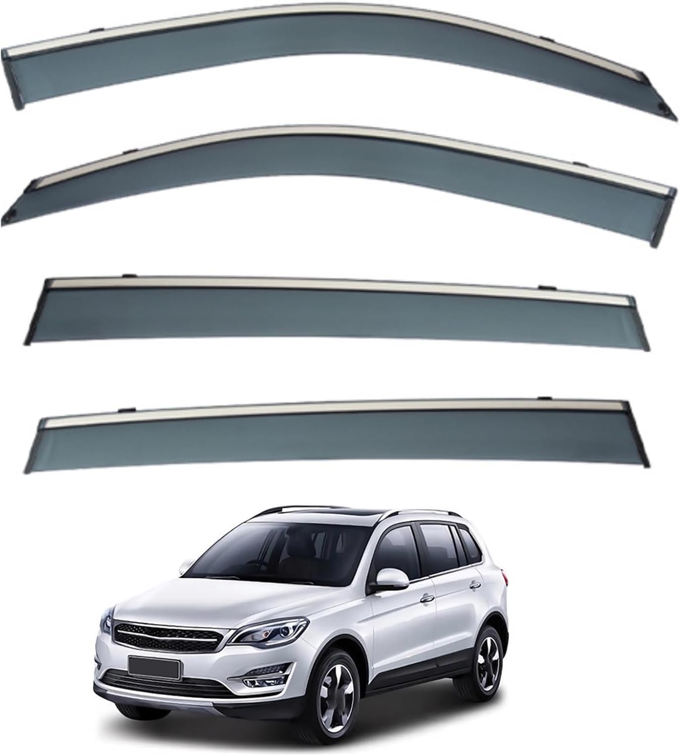 nwsplmy Wind Deflectors for Zotye Damai X5 MK1 2015-2021, Rain Guards Window Visors, 4-Piece, Protects Against Fading & Cracks