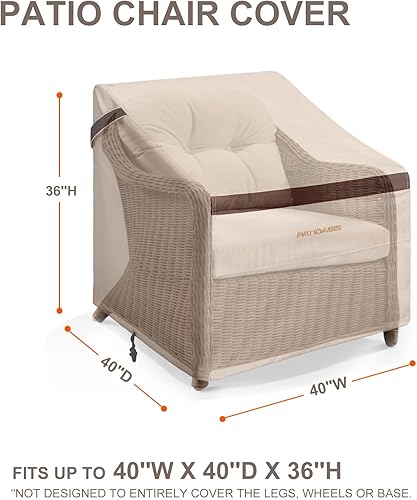 Miniatura 3 de Fundas de gran tamaño para silla reclinable de 40 pulgadas de ancho x 40 pulgadas de profundidad x 36 pulgadas de alto, paquete de 2 unidades, para