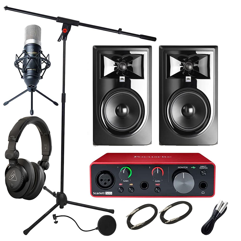 Focusrite scarlett Solo 3rd Gen USB Audio Interface, Jbl 305p Mkii