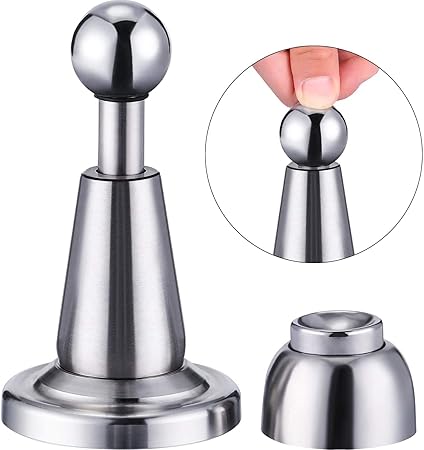 LAPO Stainless Steel 4 inch Door Magnet Stopper, Door Magnets to Hold Door, 360 Degree Magnet Door Catcher Door Magnet for All Door(Matt Finish) Pack of 1