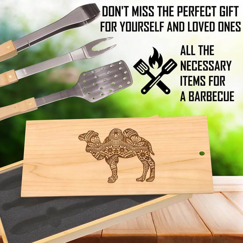Set de herramientas para BBQ con diseño de camello miniatura 2