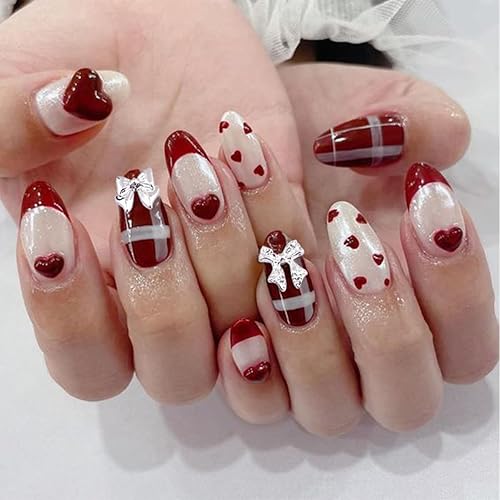 Miniatura 7 de 18 dijes de uñas para el día de San Valentín, gemas de uñas de corazón de SHANRUN suministros de arte de uñas, diamantes de imitación rojos