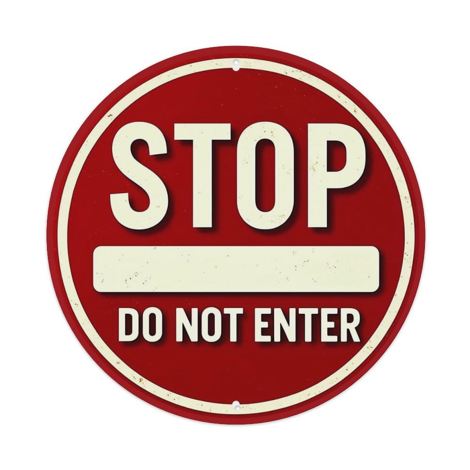 Stop Do Not Enter Sign Retro Metal Tin Sign, Vintage Metal Poster for home, Gaming Room, Studio Workshop,Bar,Garage Wall Art Decor 8x8 inch