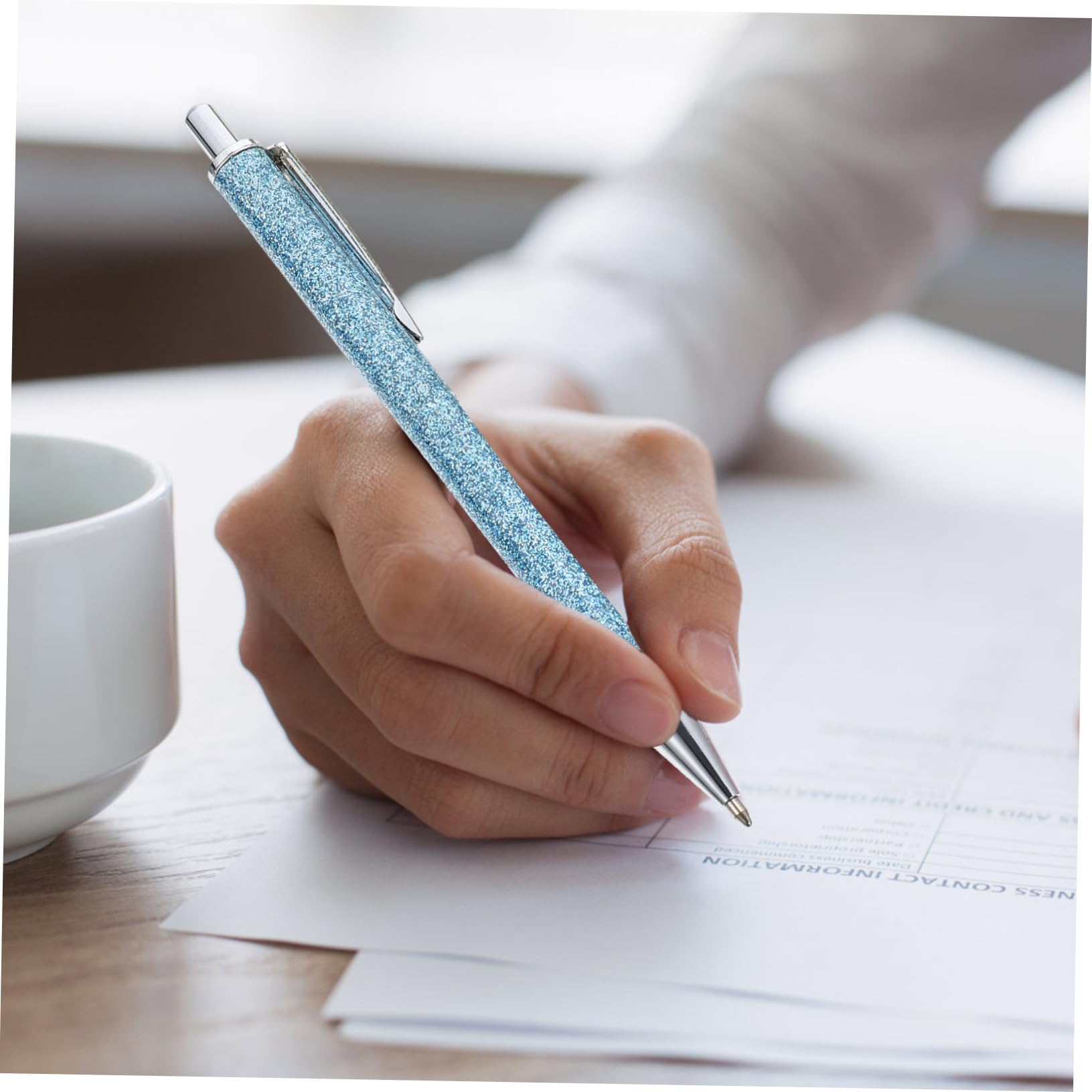 Lurrose 16 Pièces stylo à bille stylo publicitaire s à bille rétractables s bille pen gel pailleté d'affaires s à bille multi-usages Unité centrale