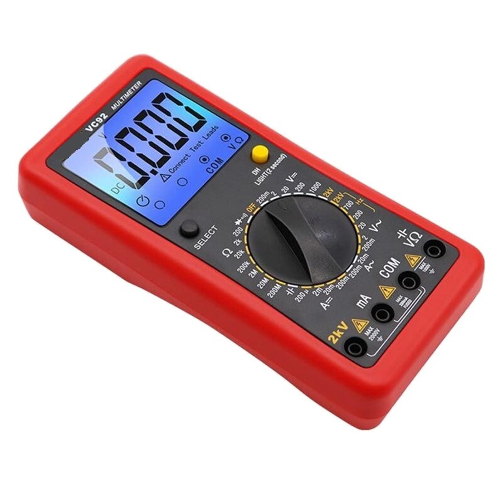 Multimètre numérique Intelligent Rechargeable Le multimètre Haute Tension Mesure la Tension Entre Les Phases Tension Courant Capacité Résistance Compteur Portable