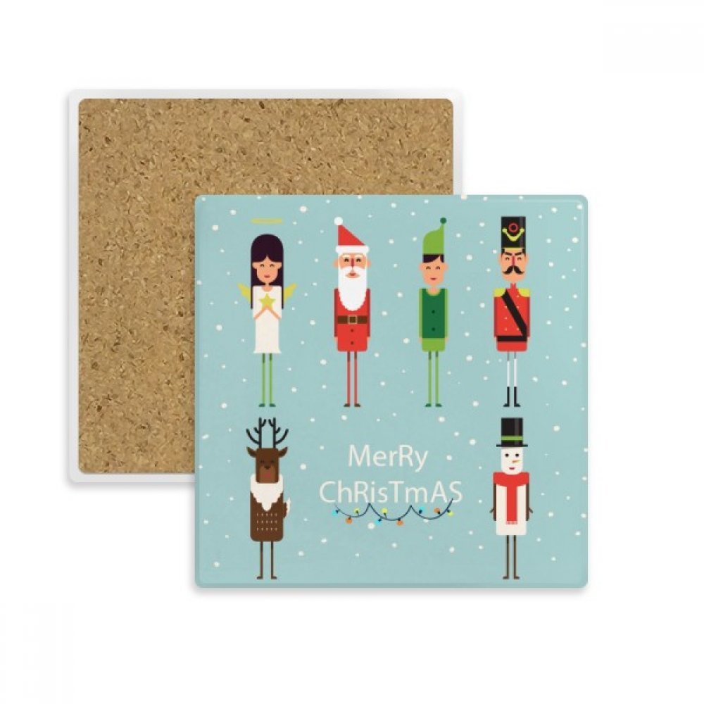 Coaster Joyeux Noël en pierre absorbante premium, dessous de verre déco artistique