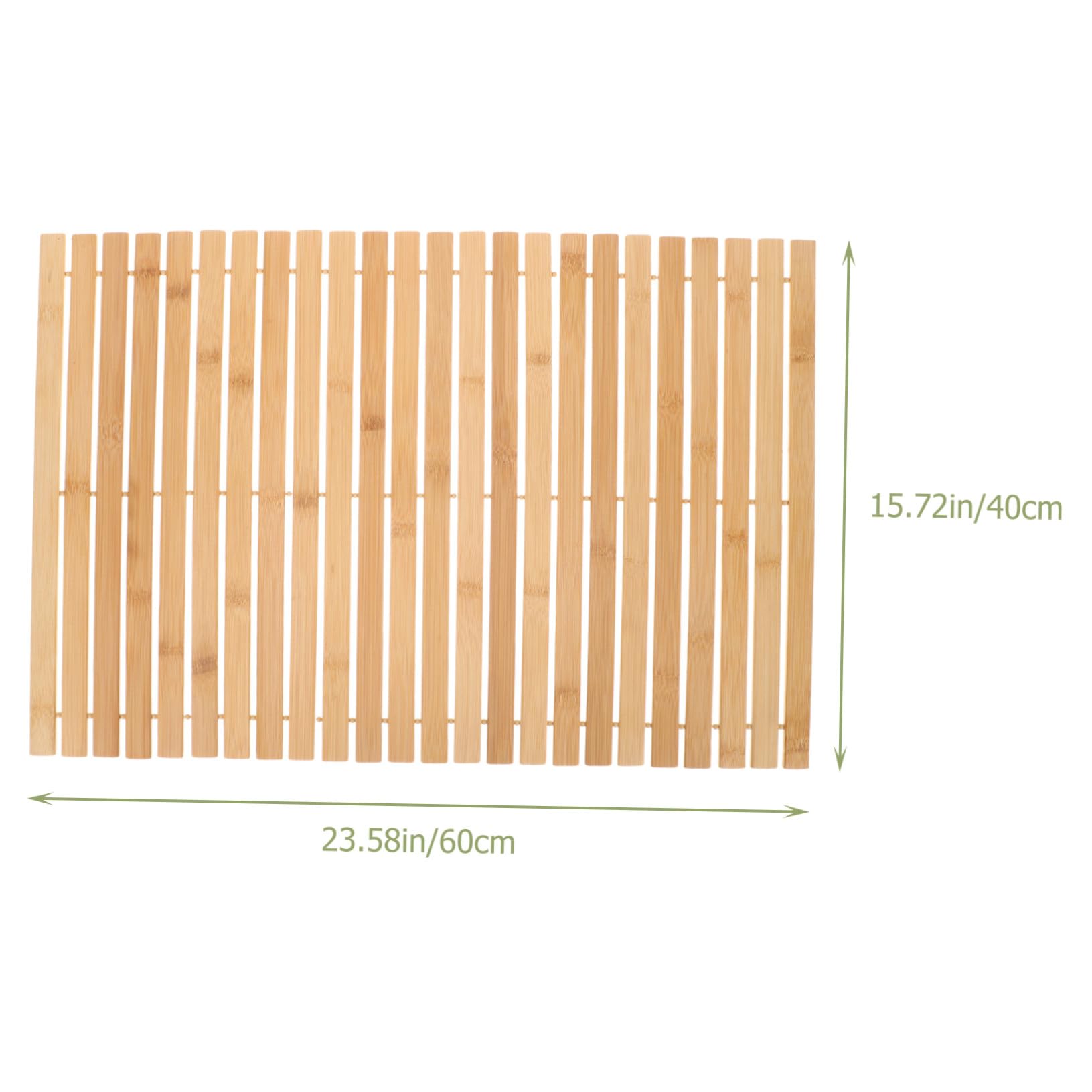 VALICLUD Tapete Antideslizante para Baño Alfombra De Bambú Tapete De Suelo para Pies para Decoración De Baño y Entrada De Bambú