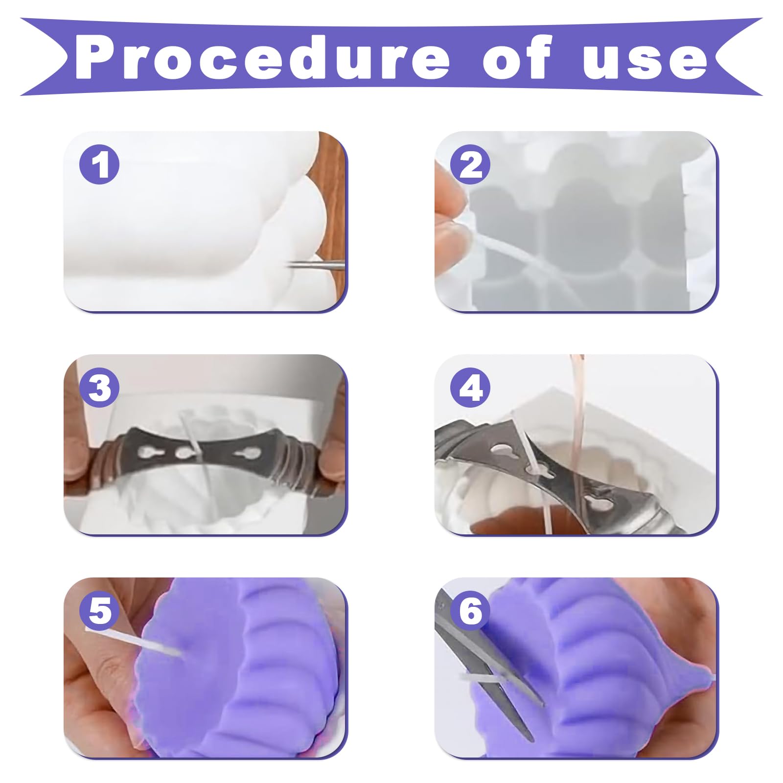 Moule Bougie Silicone AWCIGG Lot De 8 Moule Bougie En Silicone s à Bulles Pour Bougies Silicone