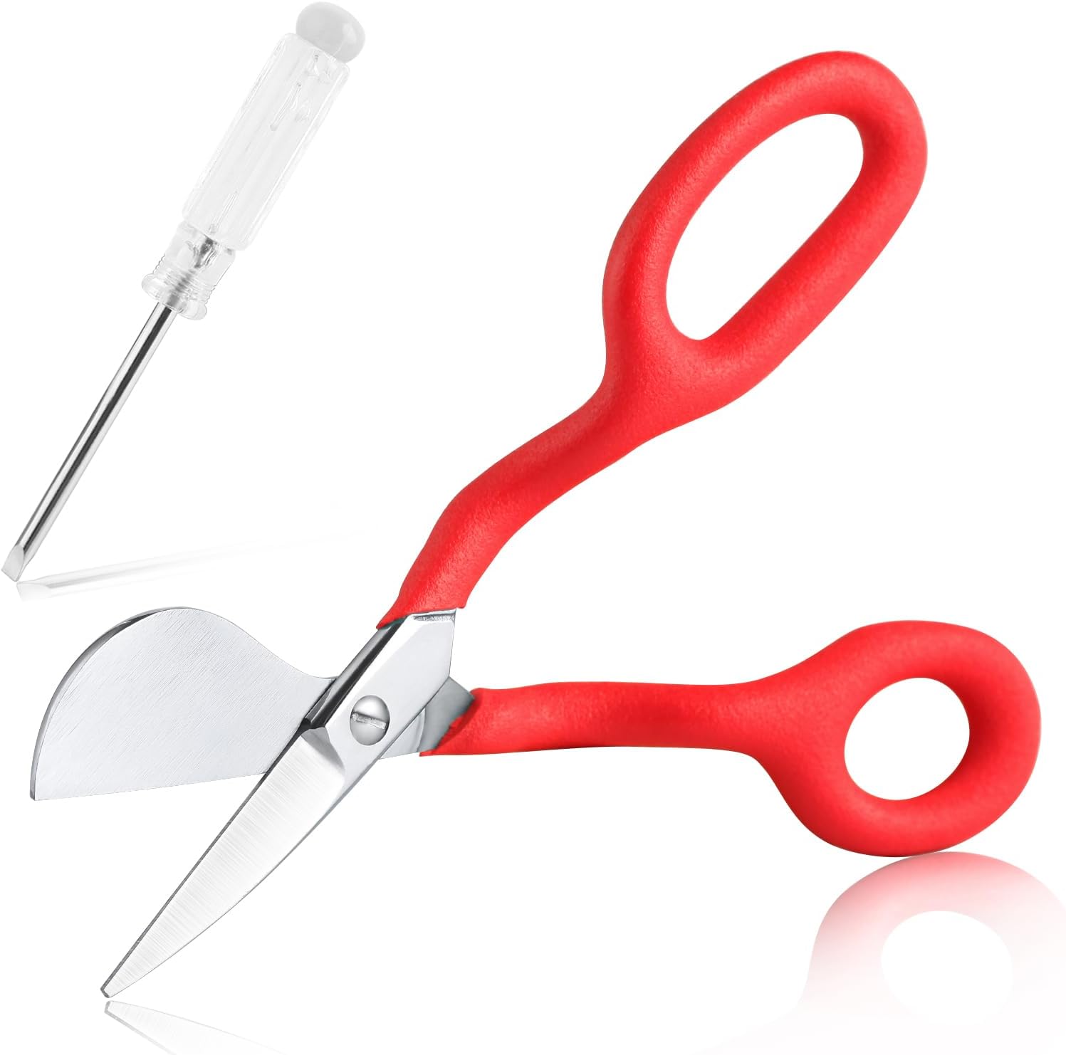 SPEEDWOX 7-Inch Carpet Pile Scissors - Duckbill Applique Blade Trimmer for Fabric & Carpet