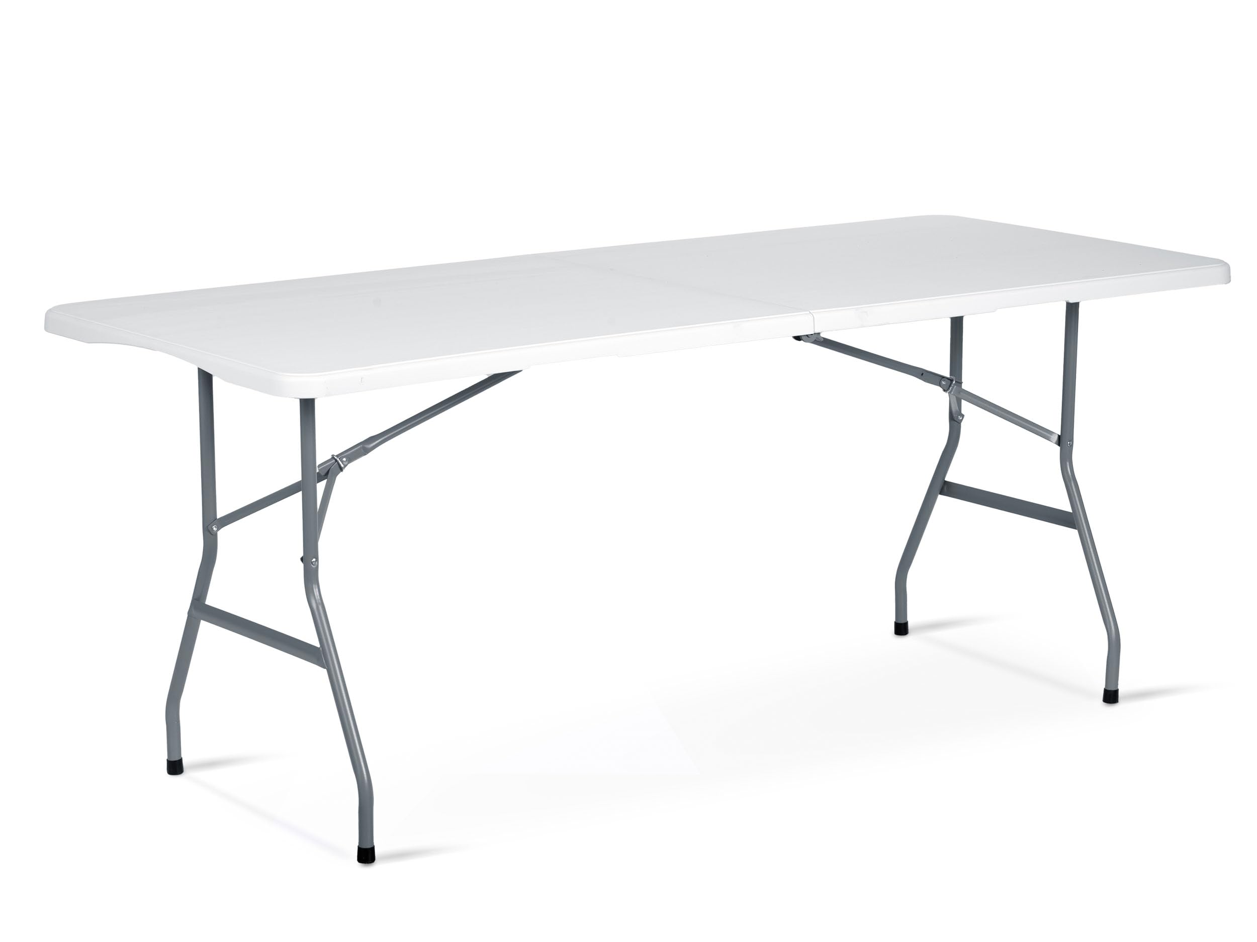 Tavolo da giardino, pieghevole, 180 x 74 cm, con maniglia, pieghevole, per feste, colore bianco