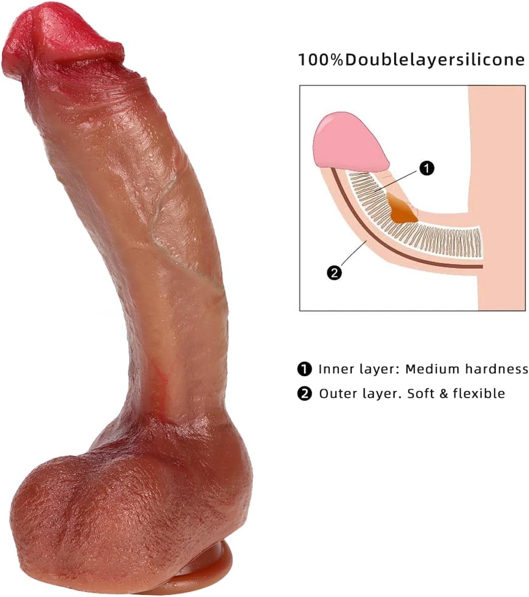 10.23" Large Realistic Dildos Flexible Lifelike Cock with Vac-u-Lock Adapter for Sex Machine Liquid Silicone Dildo G Spot Anal Play Sex Toys for Male & Female