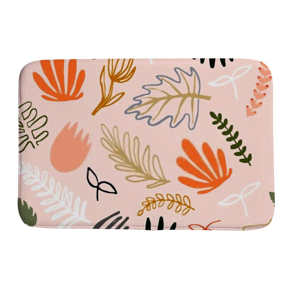 Tapis de bain lavable en machine velours corail absorbant rose