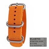 Mens Expeditionary Orange Matte Hardware Watch Band - B-338