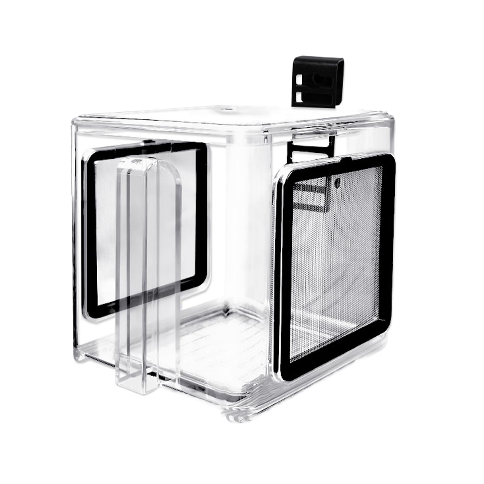 Breeding Box Aquarium, Hangable Fish Tank Hatchery, Acrylic Divider Breeder with Hatching Isolation, Aquarium Accessory with Freshwater Shrimp, Guppy, Fry Protection, Ideal for Small Fish Tank Care