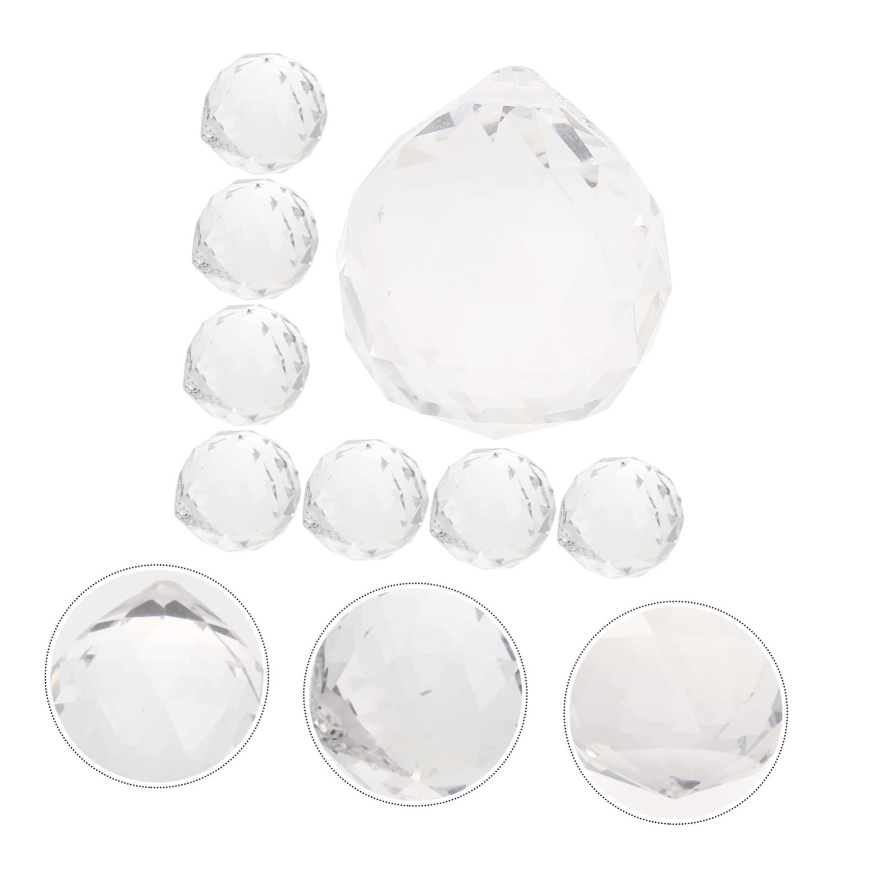NULYLU 20pcs Crystal Prisms Hanging Decor Crystal Ball Pendant Set for Sun Catcher