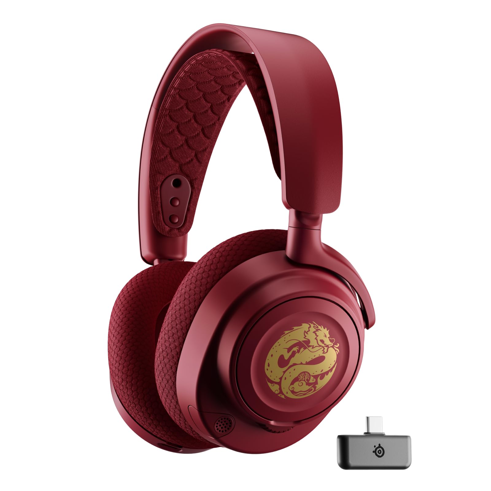 SteelSeries Arctis Nova 7 Wireless Cuffia da gaming multipiattaforma - Dragon Ed - Due set di auricolari - Dual Wireless da 2,4 GHz e Bluetooth - Batteria a carica rapida da 38 ore PC, PS, Switch