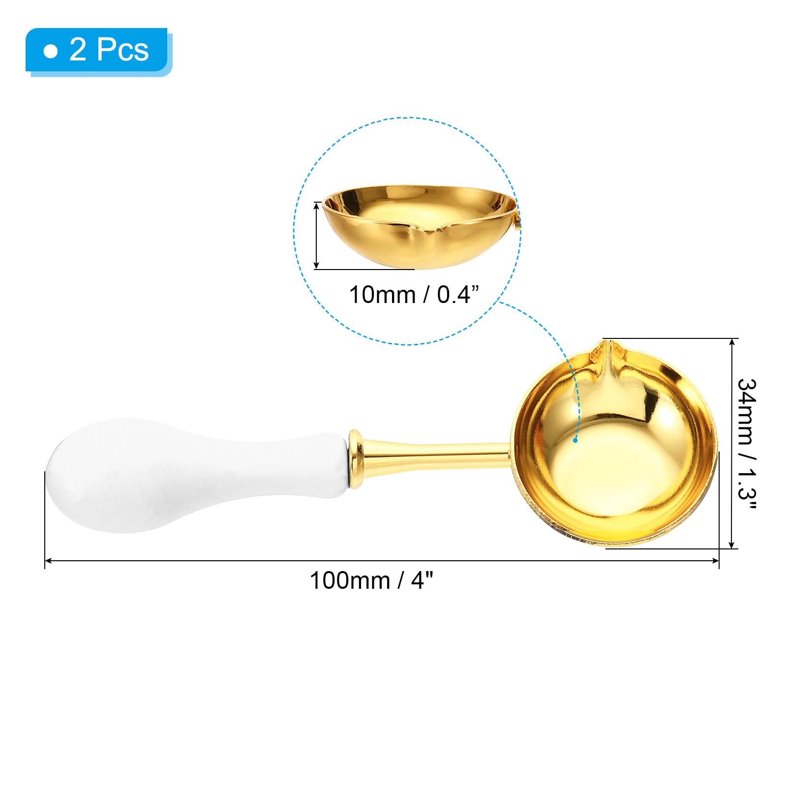 PATIKIL 4" Wax Seal Spoon - Image 2