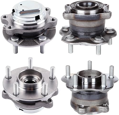 Miniatura 8 de SCITOO 4 unidades de cojinete de rueda delantera y trasera 513334 512379 para Nissan 370Z 2009-2013 WABS 5 lengüetas