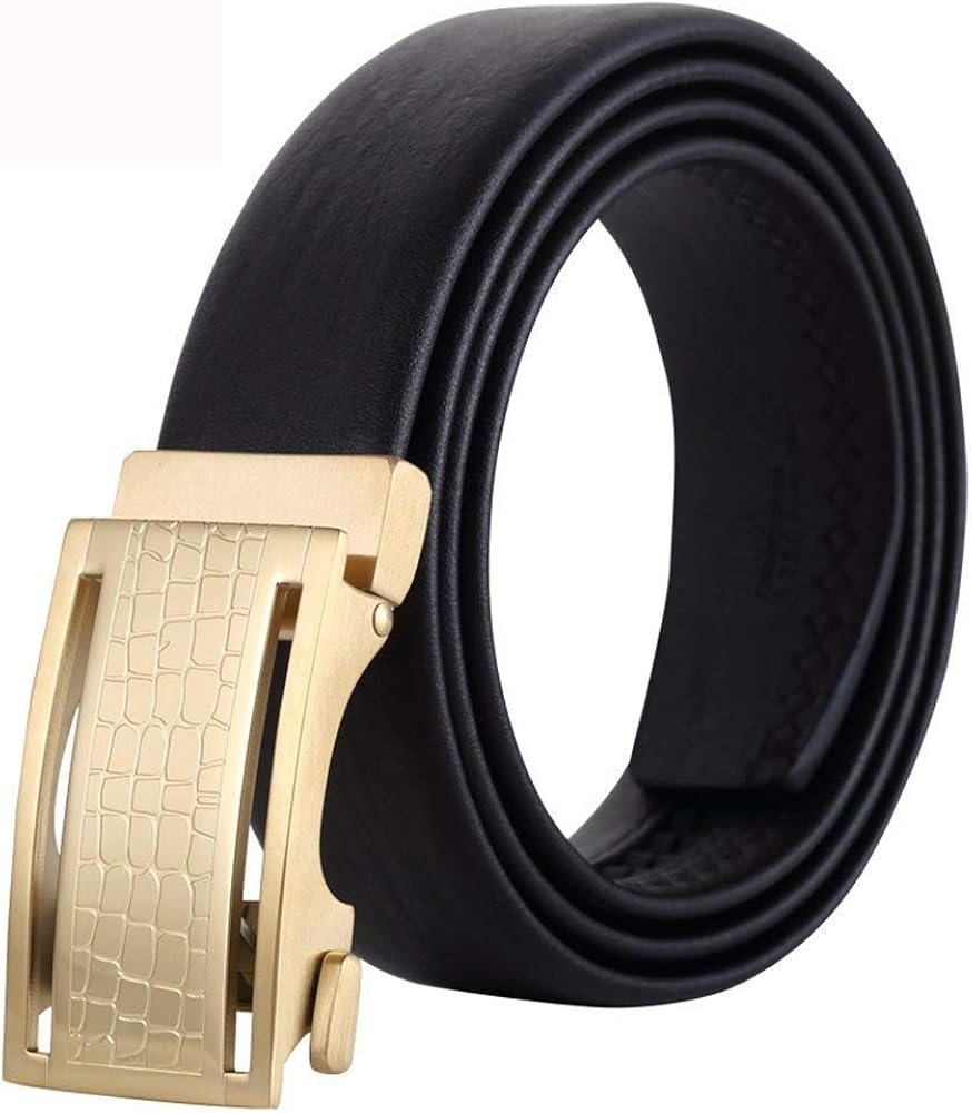 Herren Gürtel Aus Echtem Leder – Automatik-Schnalle Grau, 125 Cm