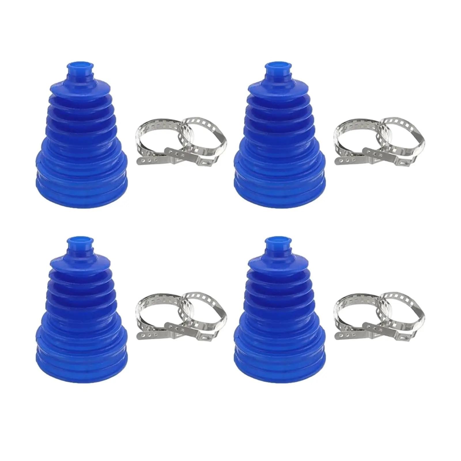 Kit giunti Set di 4 soffietti per giunti omocinetici con 4 morsetti, facile installazione, gomma resistente all'usura, parti di ricambio universali