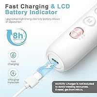 Vista 3 de Kit profesional de taladro de uñas: lima de uñas eléctrica con pantalla LCD y lámpara, amoladora de uñas gruesas de larga duración, herramientas