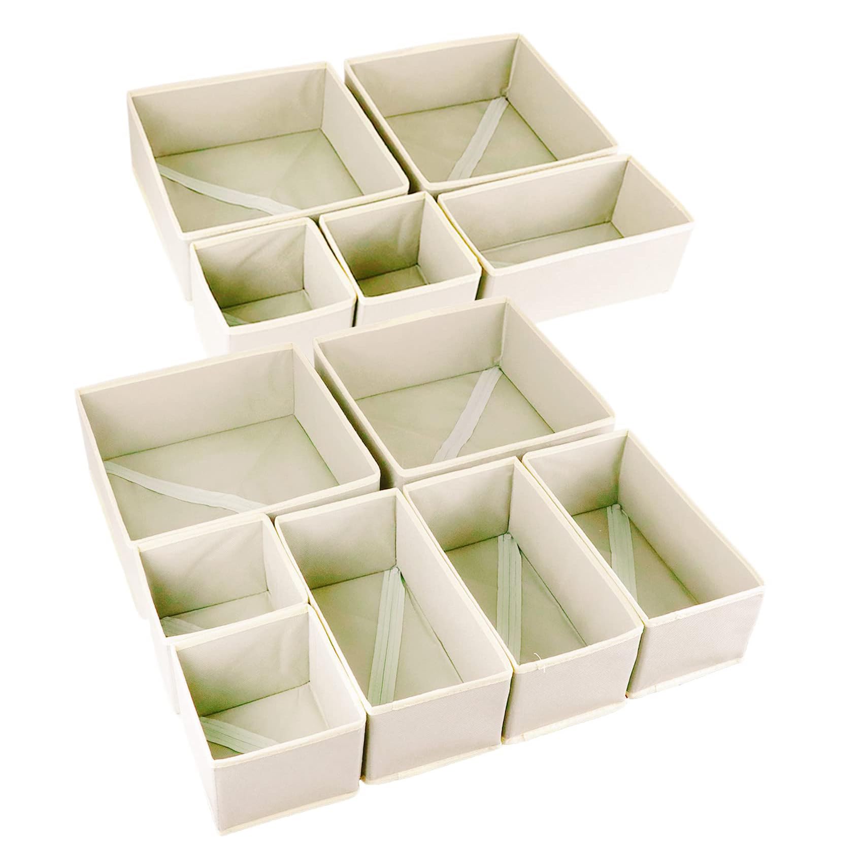 MANYUK 12 Pack Drawer Organizer for Clothes, Dresser Drawer Organizer Bins, Foldable Closet Organizers and Storage Dividers for Clothing, Underwears, Bra,Towels,Ties, Socks
