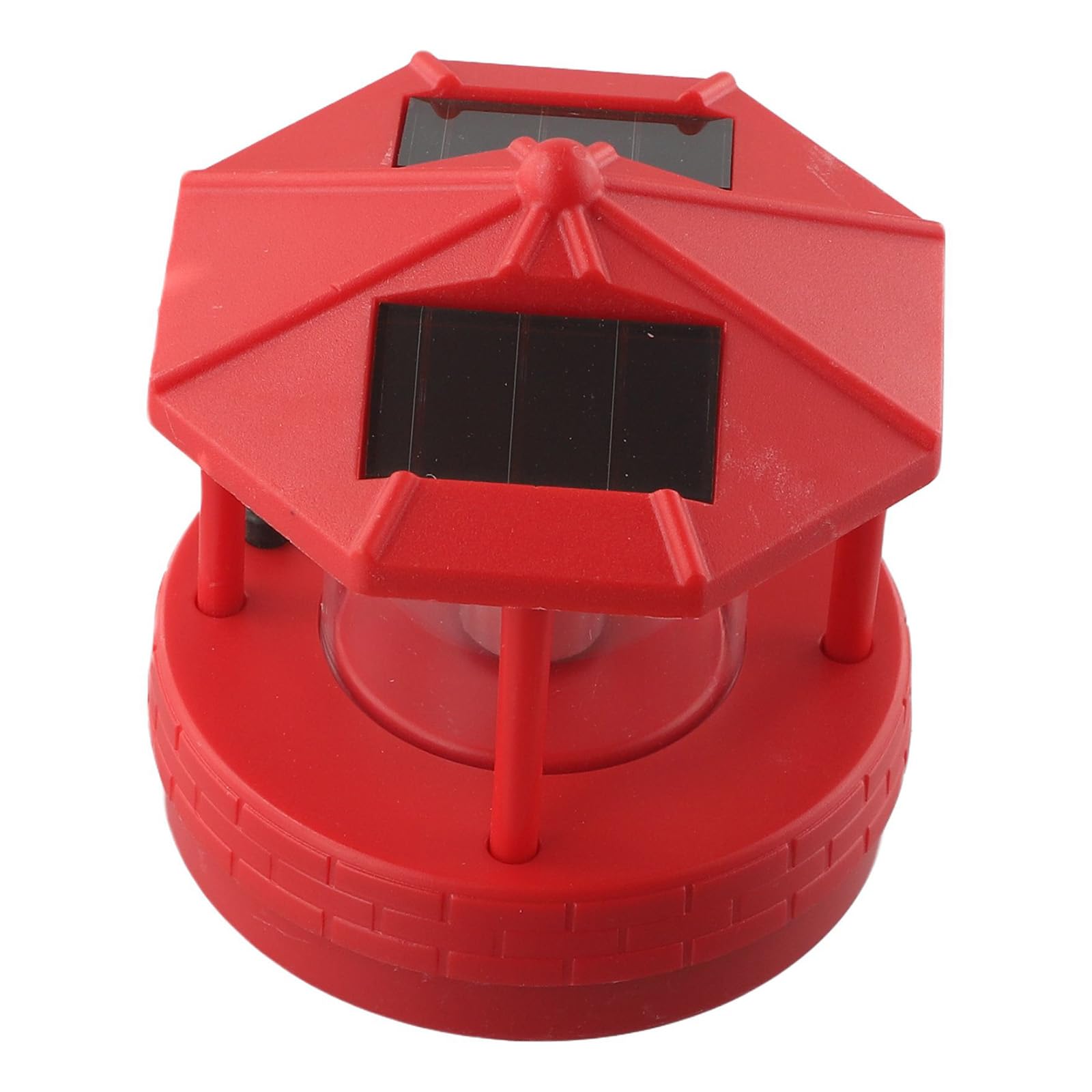 SPORTARC Faro Solare A LED Da Giardino | Impermeabile Con Paralume Rotante 360°, Ricaricabile, Colore Rosso - 3
