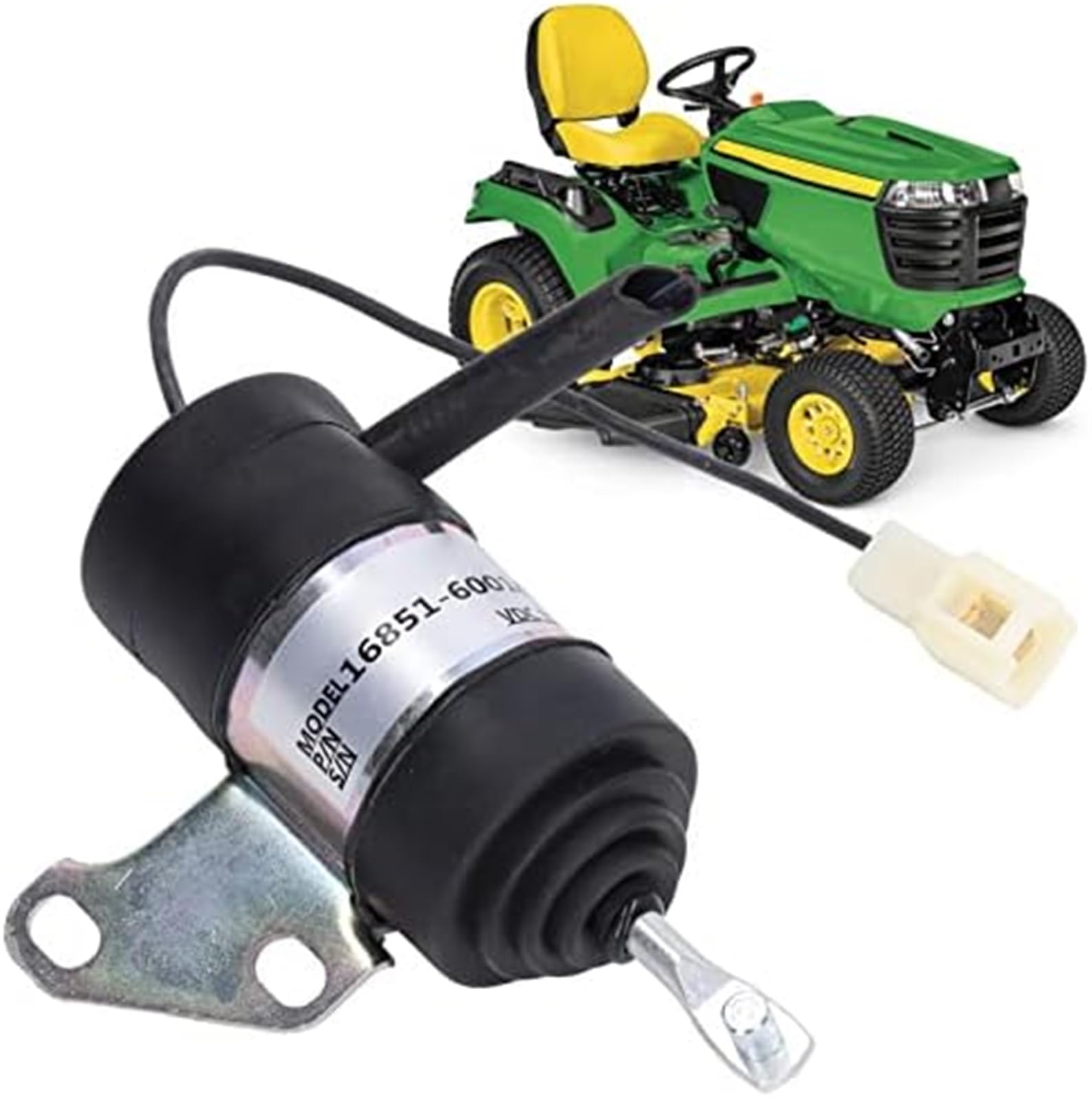 Solenoide de combustible de la máquina Solenoide de parada de apagado de combustible 16851 60014 de repuesto, para Kubota BX2230D RTV900R RTV900T B7410D BX1500D BX1800D
