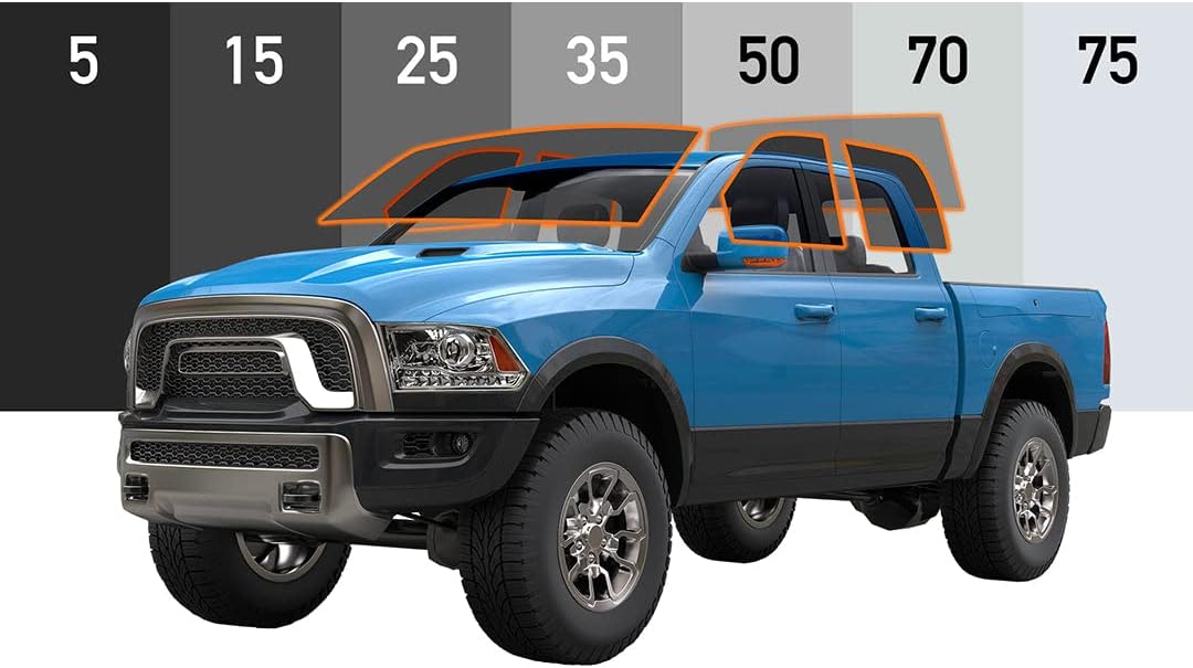 DIY-MotoShield Pro Premium Precut Ceramic Window Tint for 4-Door Trucks - All Windows [99% Infrared Heat Reduction/Blocks 99% UV]