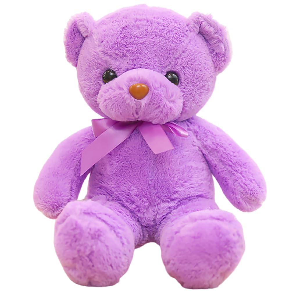 BIUBIULOVE 13.5inch Teddy Bear Stuffed Animal, Teddy Bear Plush Toy, Gifts for Kids Baby (Purple)