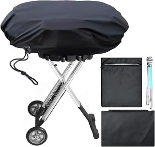 HHUK Heavy Duty BBQ Grill Cover,for Coleman Roadtrip LX LXX LXE 285 and Smoke Hollow 205 Grills,All Weather Grill Covers with Tongs (Size-37.4in Lx21.6in Wx10.6in H)