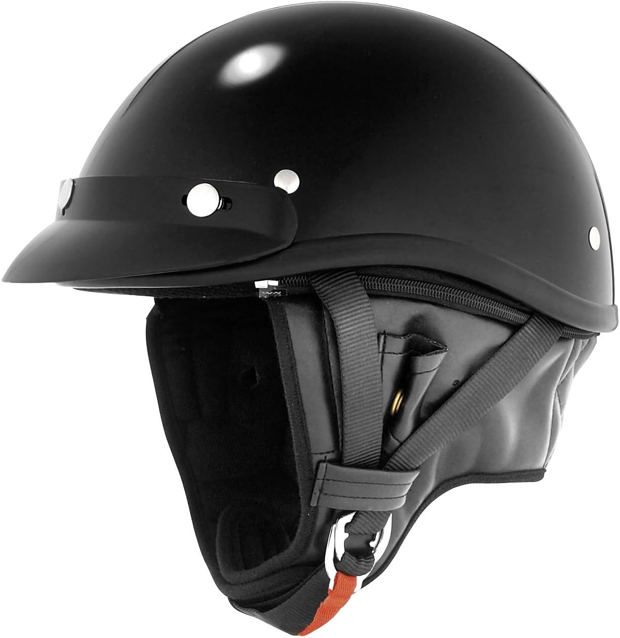 Skid Lid Helmets Classic Solid Touring Helmet , Size: Md, Primary Color: Black, Distinct Name: Black, Helmet Category: Street, Helmet Type: Half Helmets, Gender: Mens/Unisex XF64-6902