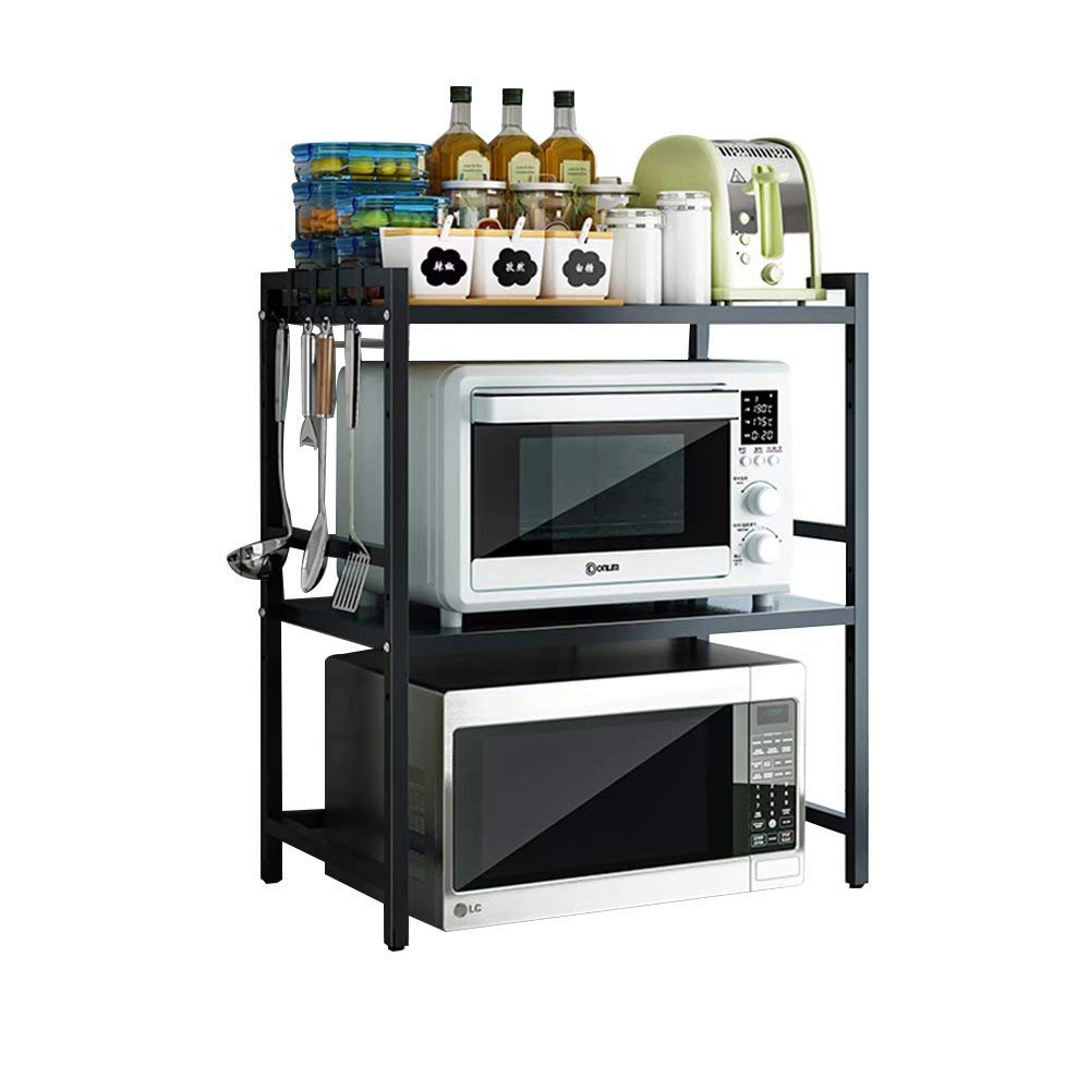 Étagère de cuisine 2 niveaux SENSEN en acier inoxydable pour four à micro-ondes