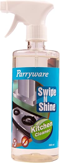 Parryware Swipe N Shine Kitchen Cleaner Spray | Heavy Duty Degreaser for Tough Grease & Stain Removal, Suitable for Chimney, Gas Stove, Hob, Tap,…