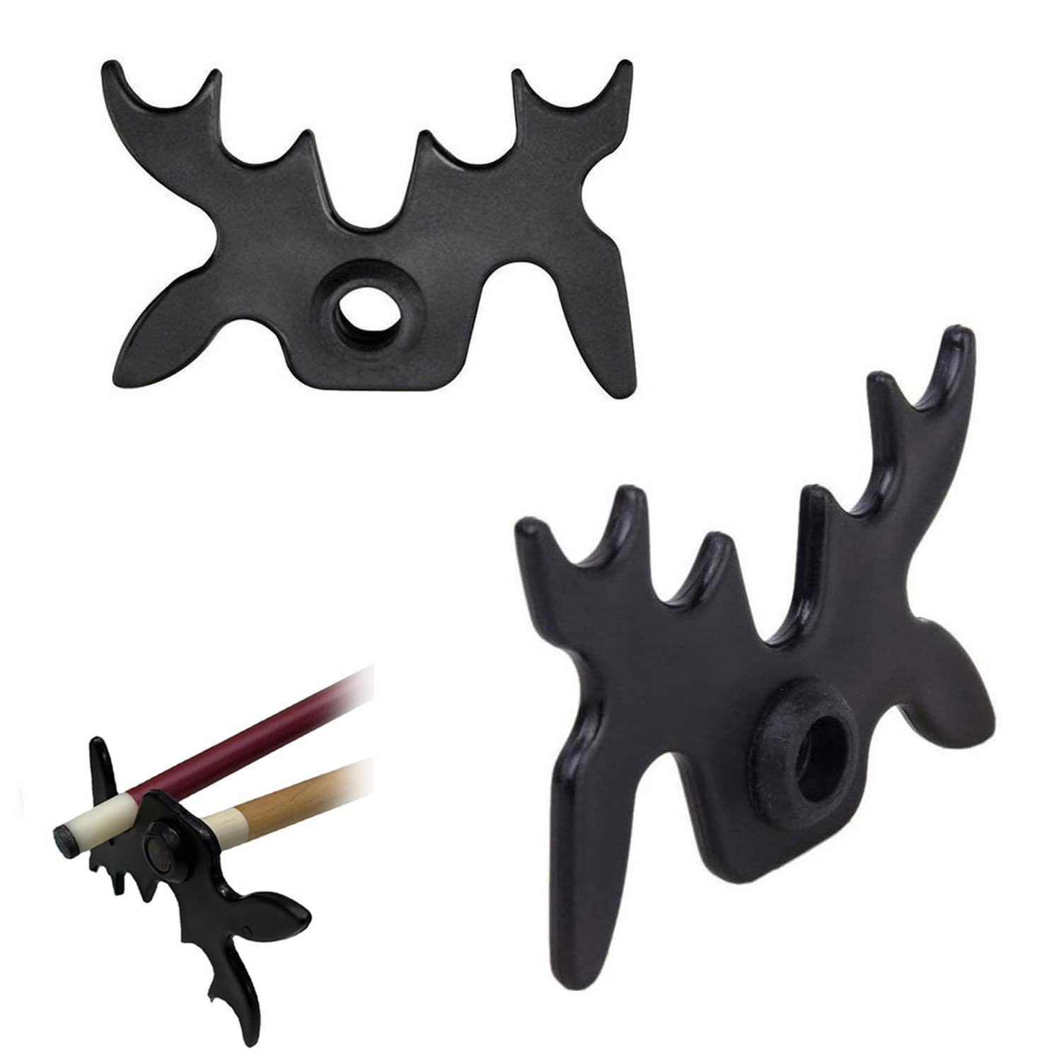 2 Taco de Billar Snooker con Soporte Puente y Araña - Accesorios Profesionales para Jugadores - Compatible con La Mayoría de Tacos de Pool para Mejorar El Rendimiento