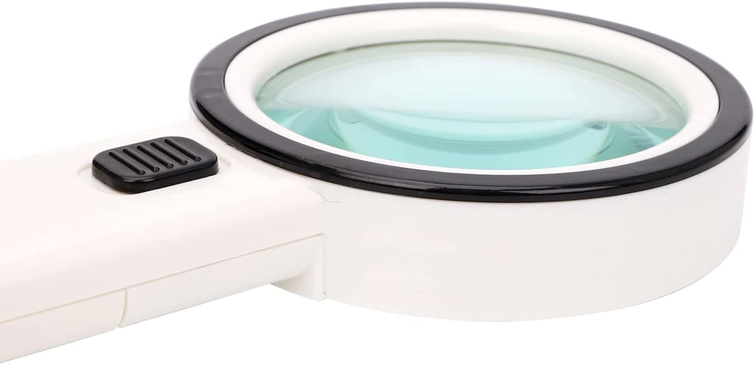 Lente d'ingrandimento portatile 5X Lente d'ingrandimento Grande lente d'ingrandimento da lettura Lenti ottiche da 75 mm Strumenti di lettura con manico staccabile per libri Giornali Mappe Francob