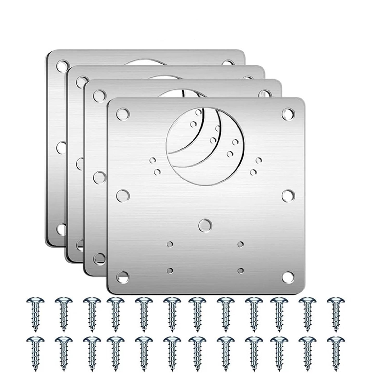 Hinge Repair Plate 2/10Pcs Sets Hinge Repair Plate Kitchen Cabinet Door Hinges Mounting with Screw Flat Fixing Brackets Furniture Hardware to(4Pcs)