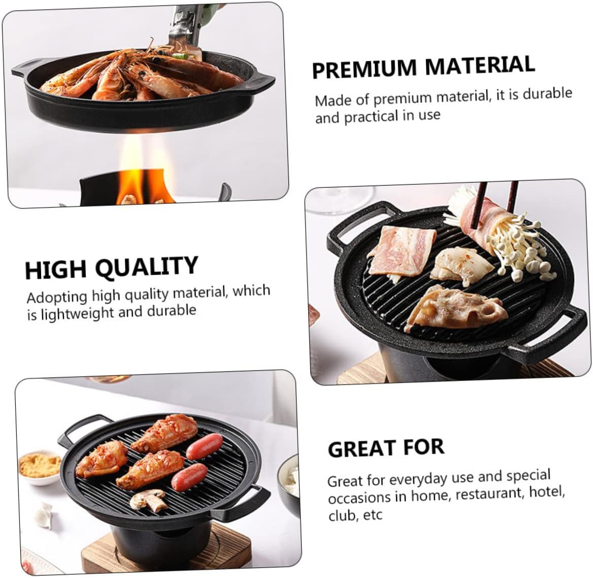 HANABASS 1set Indoor Bbq Grilling Rack Compact Smokeless Grill for Home Use Easy to Install Removable Oil Draining Plate for Korean and Japanese Style Cooking