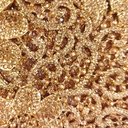 Image of Luxury Crystal Clutch Purse for Women Rhinestone Handbag Formal Party Evening Bag Sparkly Bridal Flower Purse
