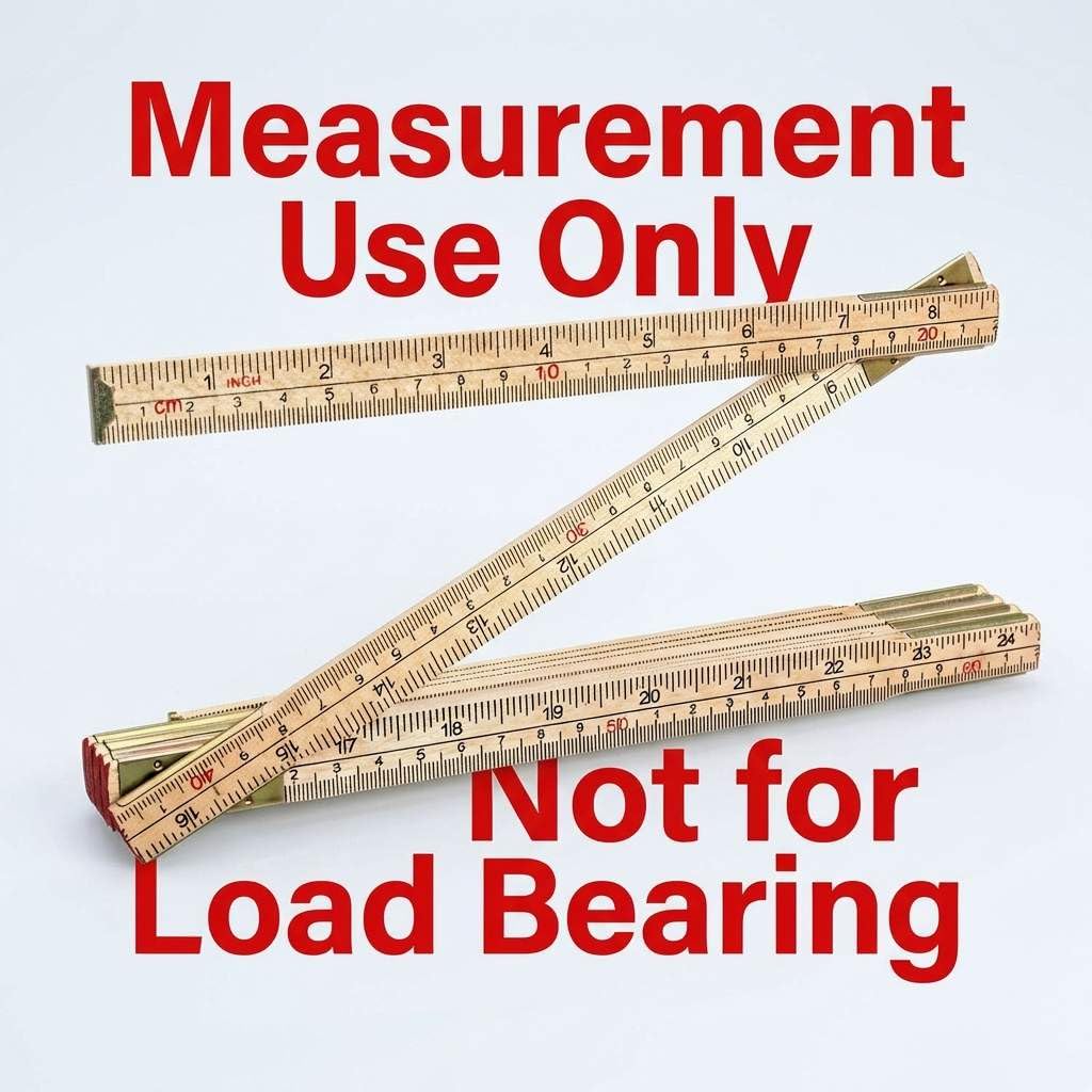 Snapklik.com : QWORK Folding Wood Rule, 6 FT 6 Inch Foldable Ruler