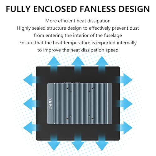 10.1 Inch Led Embedded Industrial Panel Pc, 10 Point Touch Screen, Front Panel Ip65, Intel Celeron N5095, Windows 7/10 /11, Vga/3Usb2.0/Usb3.0/Lan/3Com/Fanless, (4G Ram/128G Ssd) #TOP2
