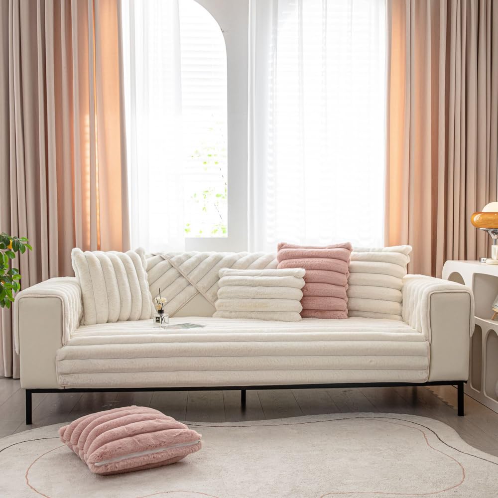 Sofa/Couch überzug/überwurf/überwurfdecke, Sofaschutz | Warmer Super Weicher Plush Sofabezug für Sofa L Form/U Form/Ecksofa 3/2/1 Sitzer, Sofaschutz Hund Kratzschutz Katze