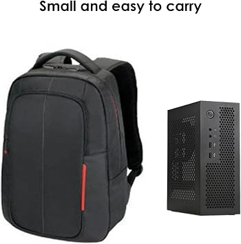 ISTOVO A09 HTPC Computer Case Mini ITX Gaming PC Chassis Desktop Chassis USB2.0 Computer Case Black