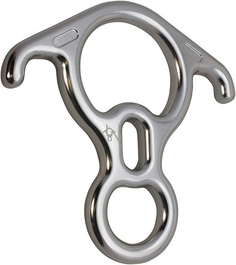 Fusion Climb Aluminum Terminal 8 Descender Silver Large, One Size, (FP-8145-SIL) : Climbing Descenders : Sports & Outdoors