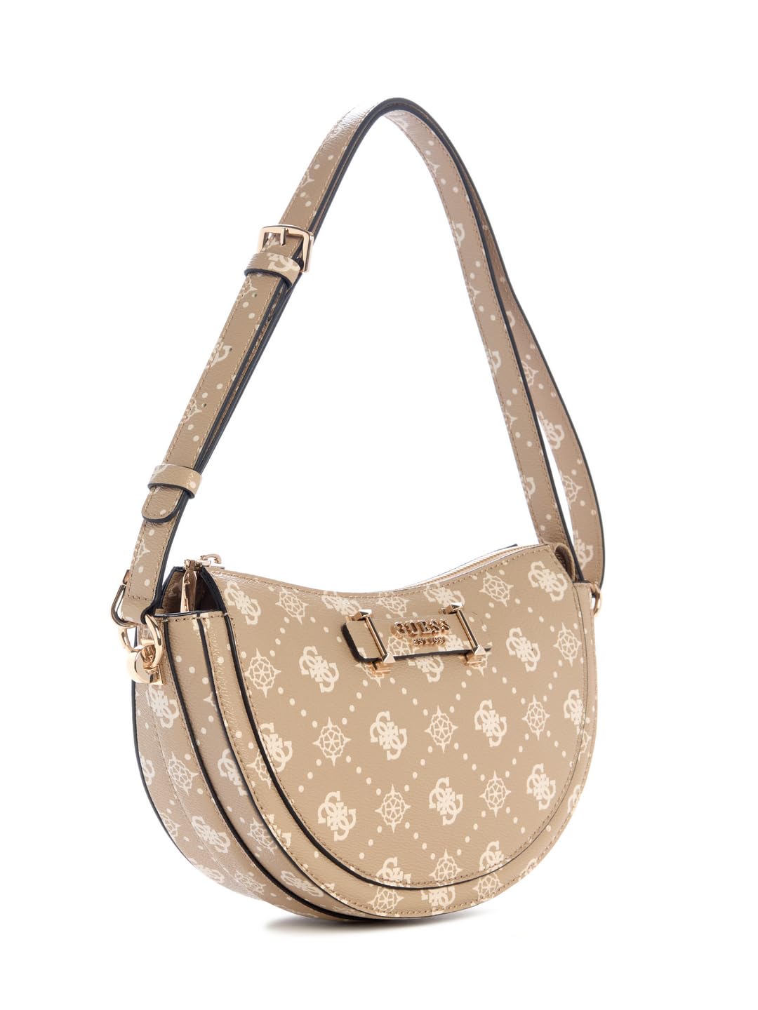 GUESS SILIA GIRLFRIEND SATCHEL, COLOR BSG - BISCOTTI LOGO BSG - BISCOTTI LOGO One Size