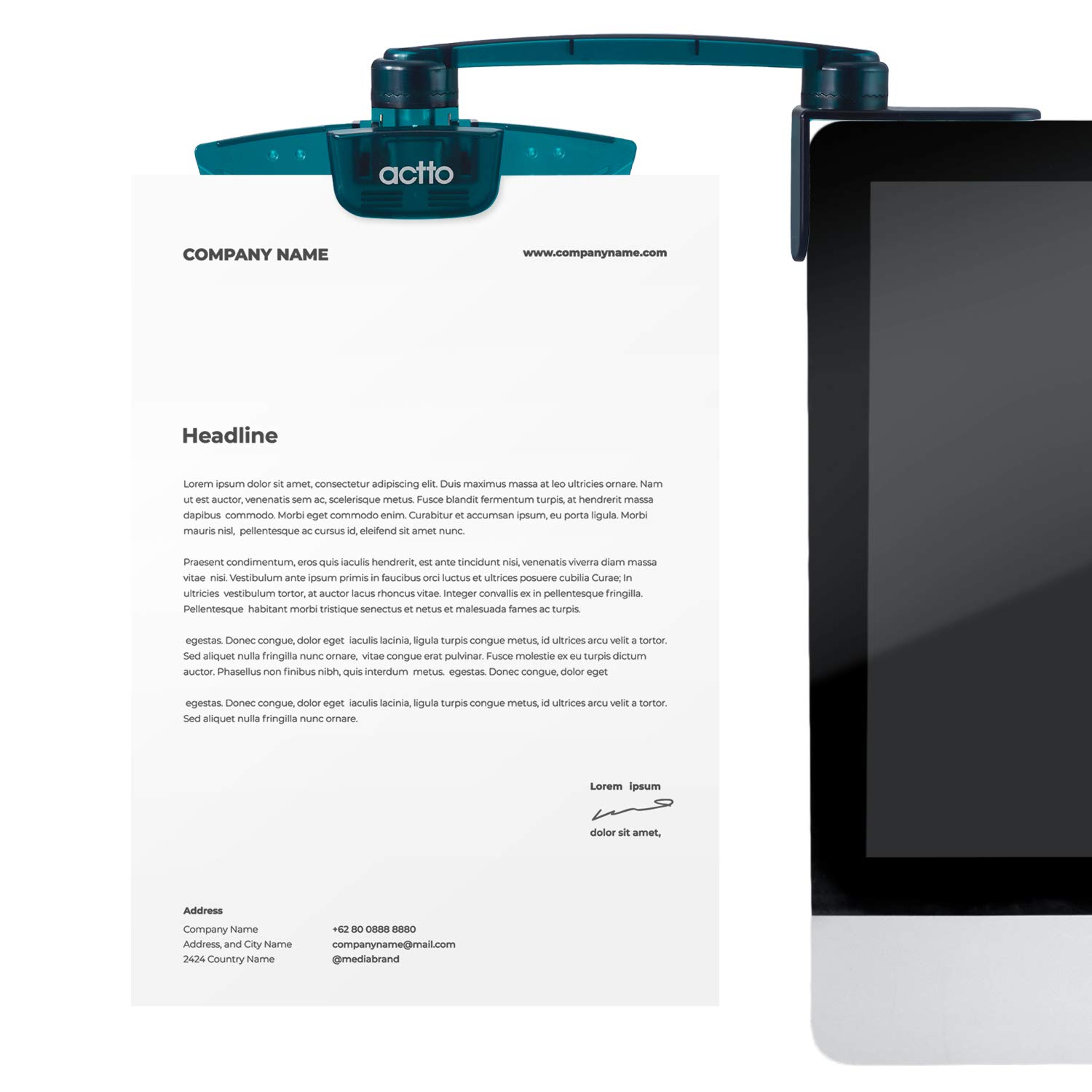 Buy Actto Monitor Document Holder Clip, Paper and Copy Holder