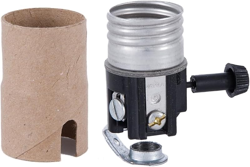 B&P Lamp® 3-Terminal Socket Interior for Wiring Bottom Light Has 1/8F Threaded Connector