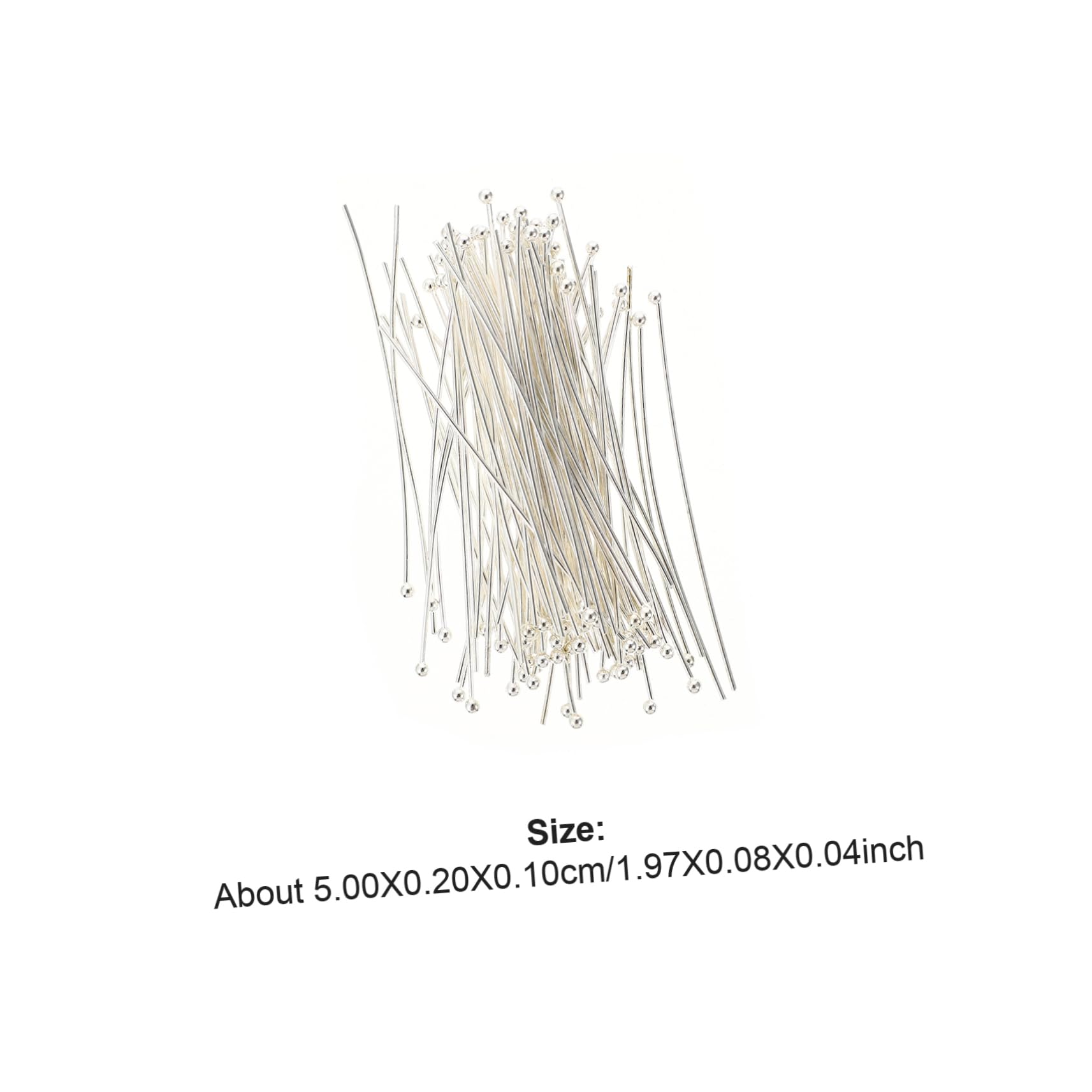 ERINGOGO 200pcs Ball Head Pins Jewelry Head Pins for DIY Projects Non-Slip Smooth Suitable for Earrings Necklaces Bracelets