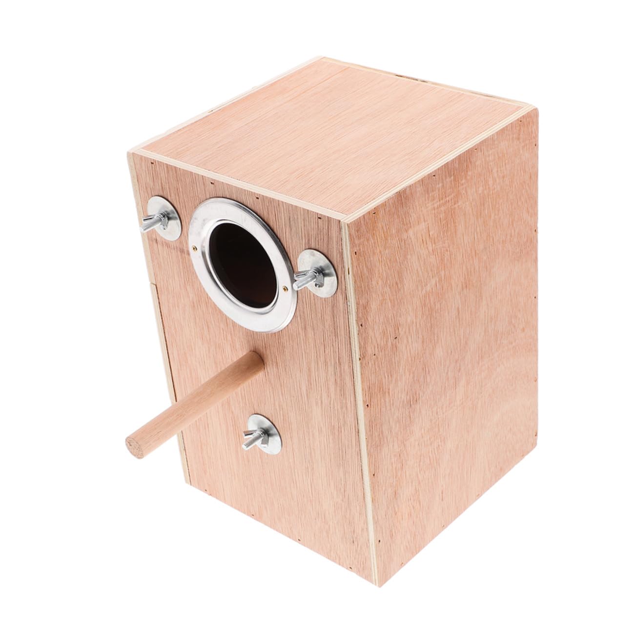Caja de Cría de Madera para con Soporte Posadero Refugio para Exterior Anidación para Periquitos Agapornis Cacatúas y Conures Fácil Instalación y